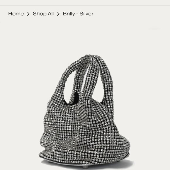Giarite Brilly silver crystal handbag - Picture 5 of 10